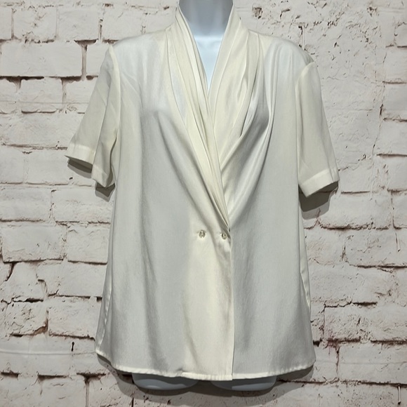 Vintage Tops - ✨VINTAGE✨ Alexandria Ivory Blouse, Size 10